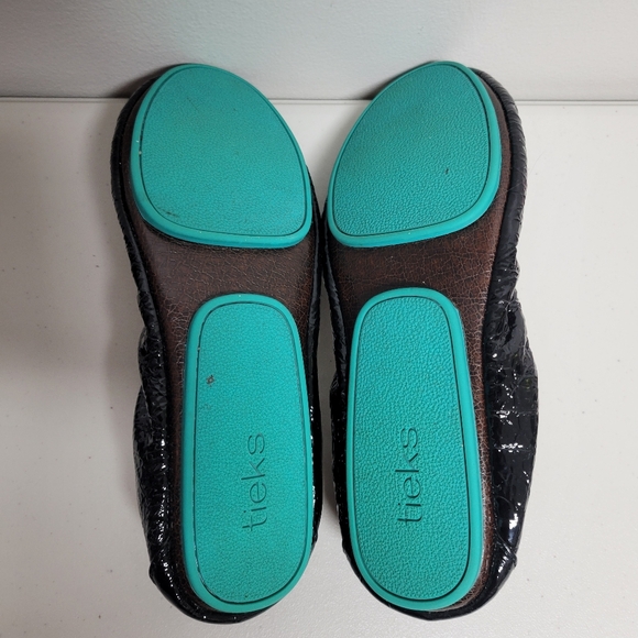 Teiks By Gravielli Obsidan Black Patent Leather Ballet Flats Size 9. - Picture 6 of 9